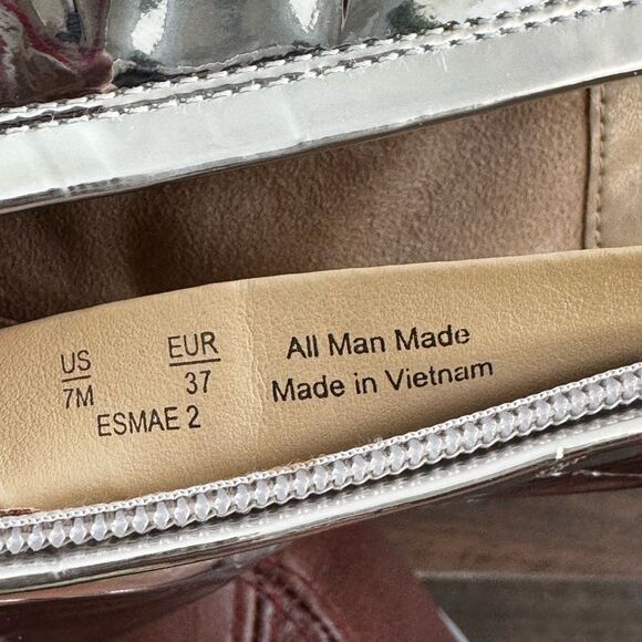 ✨ Sam Edelman Esmae 2 Pointed Toe Bootie – Silver Mirror sz 7 - Picture 8 of 13